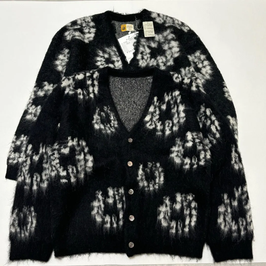 Proofing vs ZP SAINT Mxxxxxx X DENIM TEARS DT_MH CRDIGN/CT WRTH/BLK joint model Kapok mohair cardigan black S-XL